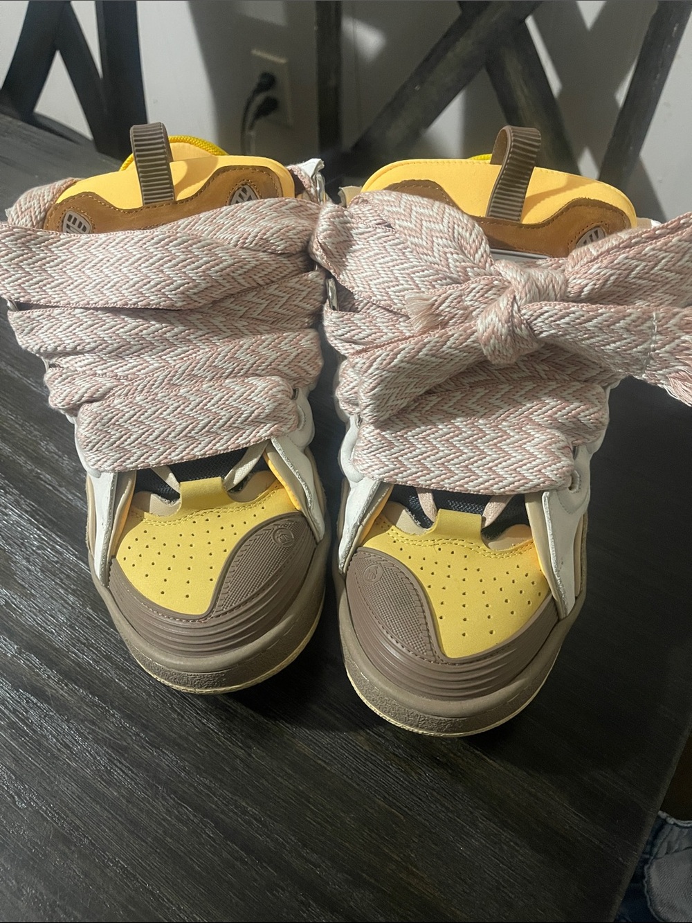 Yellow/tan Lanvins men’s size 8 - Picture 2 of 6